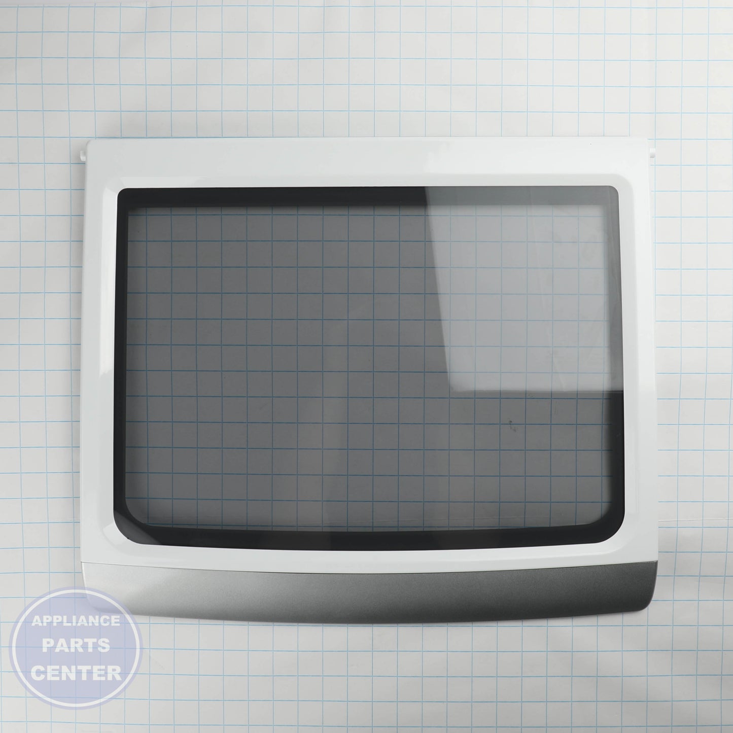 GEH GLASS FRAME ASM XL LID WH44X26695 - Installation in GEH model showing key mounting points
