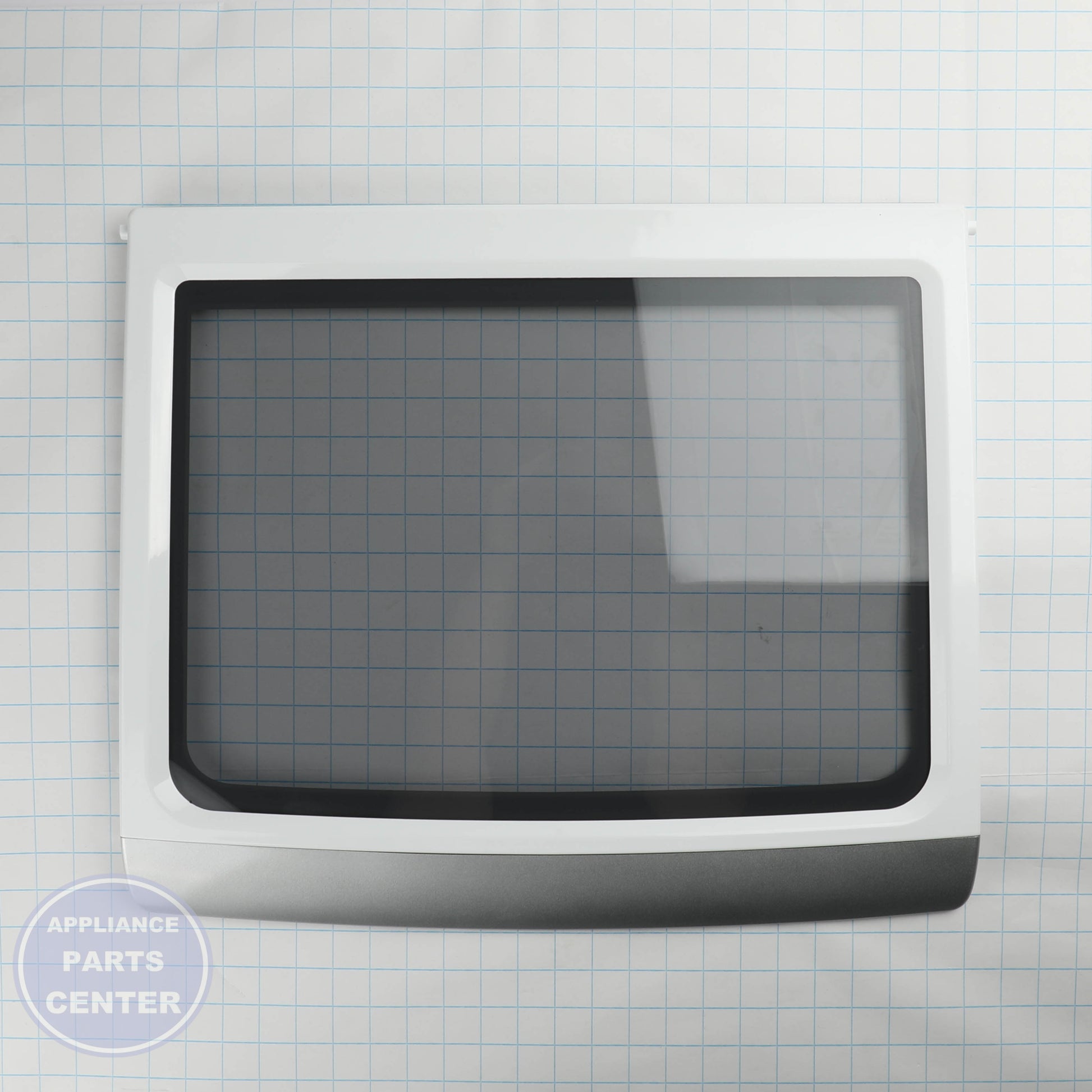 GEH GLASS FRAME ASM XL LID WH44X26695 - Installation in GEH model showing key mounting points