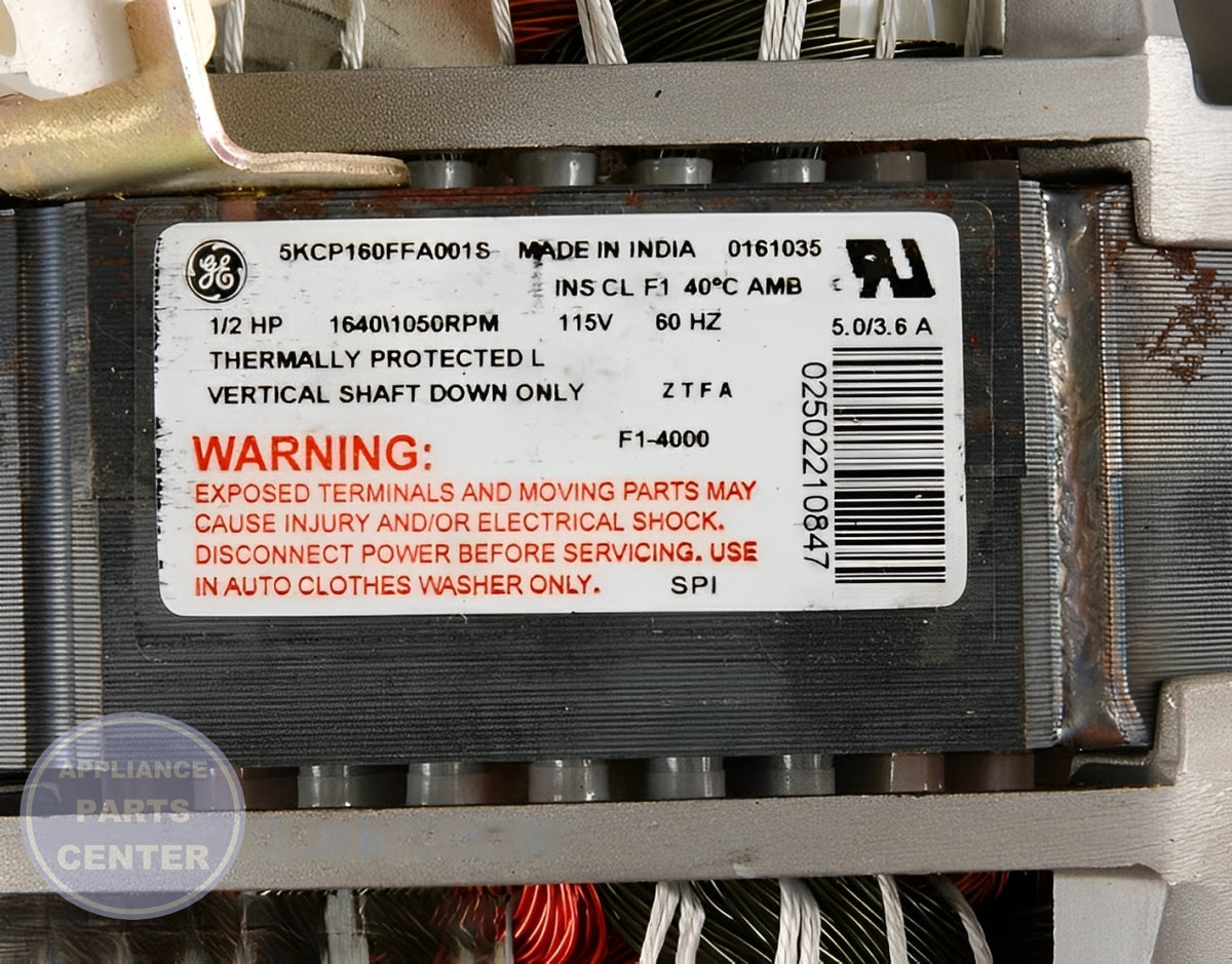 GE Drive Motor WH49X10035 - Installation in GE model demonstrating key mounting points