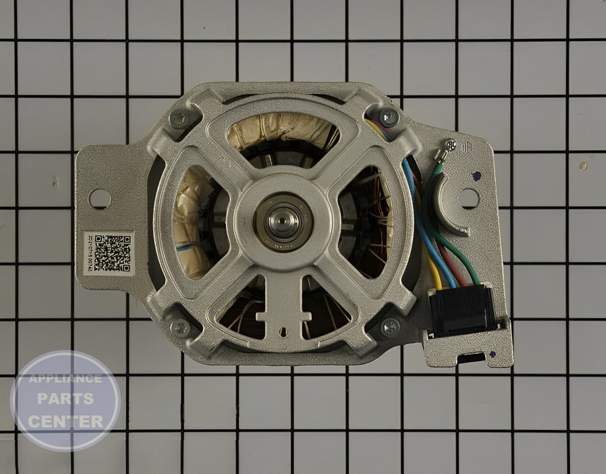 GE WASHER MOTOR WITH NUT WH49X25376 - Installation in GE XLT Dryer Combo showing key mounting points