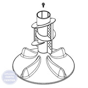GE WASHER AGITATOR KIT 27 & BOLT - Main view showing efficient agitating action for GE washer model XYZ