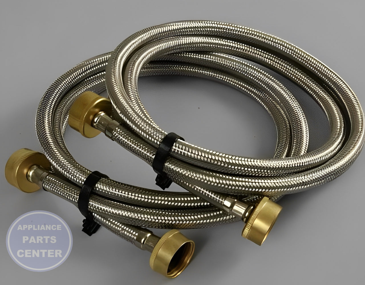 USD PRODUCTS WASHER HOSE STAINLESS STEEL STRAIGHT 5 FT - Main view showing stainless steel durability for Whirlpool W1234