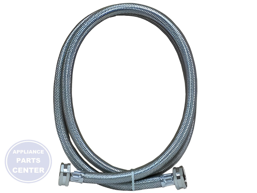 USD PRODUCTS WASHER HOSE STAINLESS STEEL STRAIGHT 5 FT - Main view showing stainless steel construction for various washing machine models