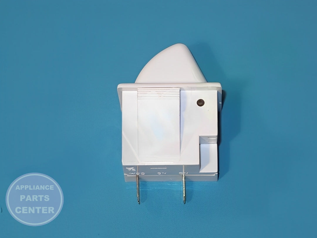 SWS:SWITCH /REFRIGERATOR DOOR WP12466115SP - Side view with precise measurements for optimal fit