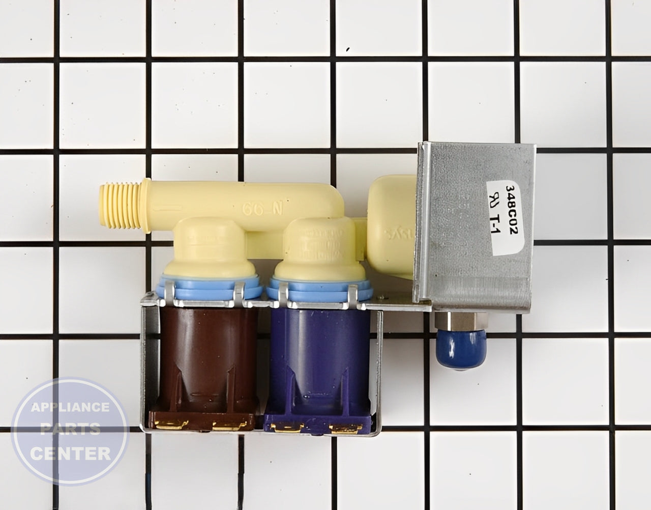 WHIRLPOOL REFRIGERATOR INLET VALVE WP12544002 - Main view showing efficient water flow for WPL Refrigerator models