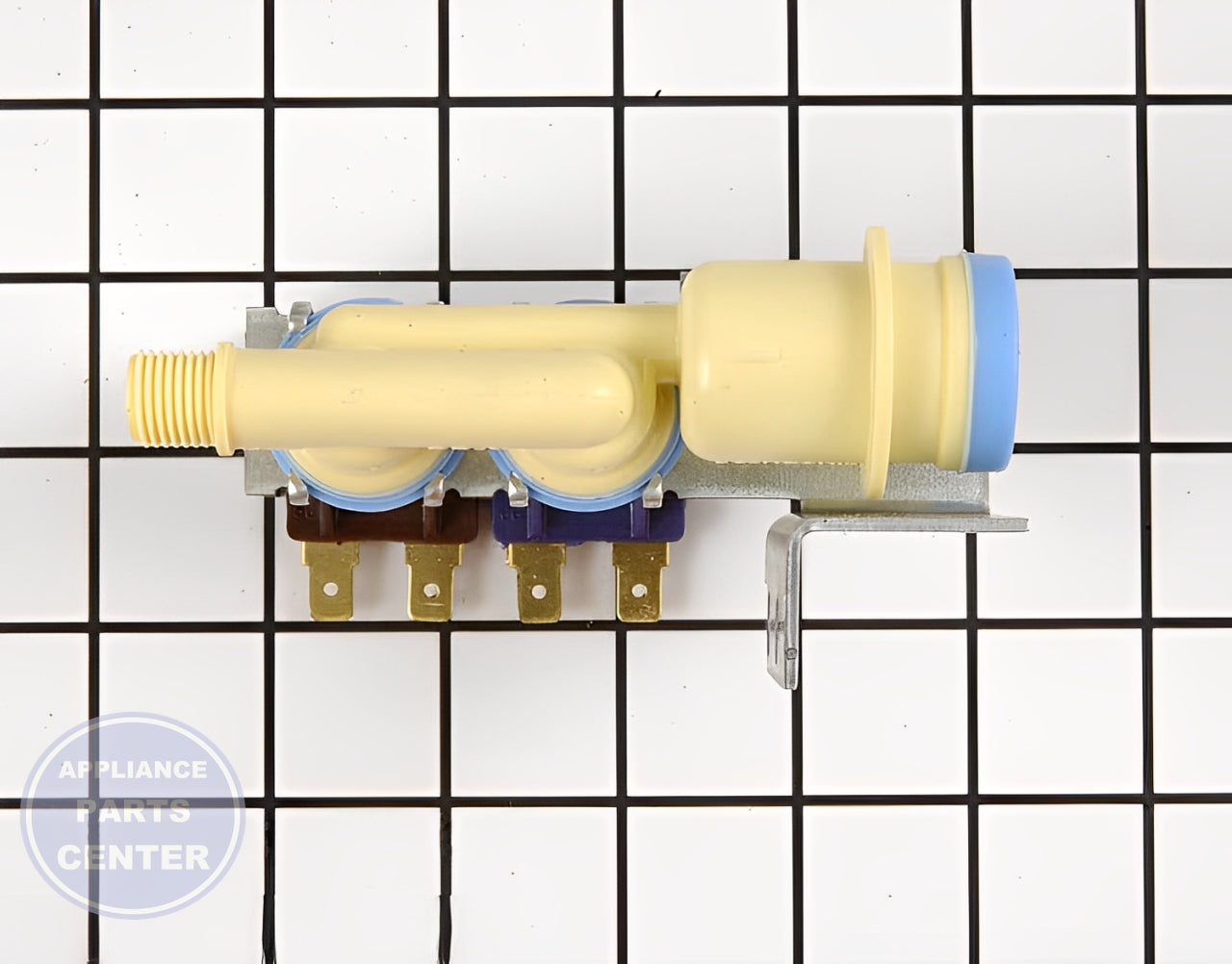 WHIRLPOOL REFRIGERATOR INLET VALVE WP12544002 - Side view with 100 psi pressure capability