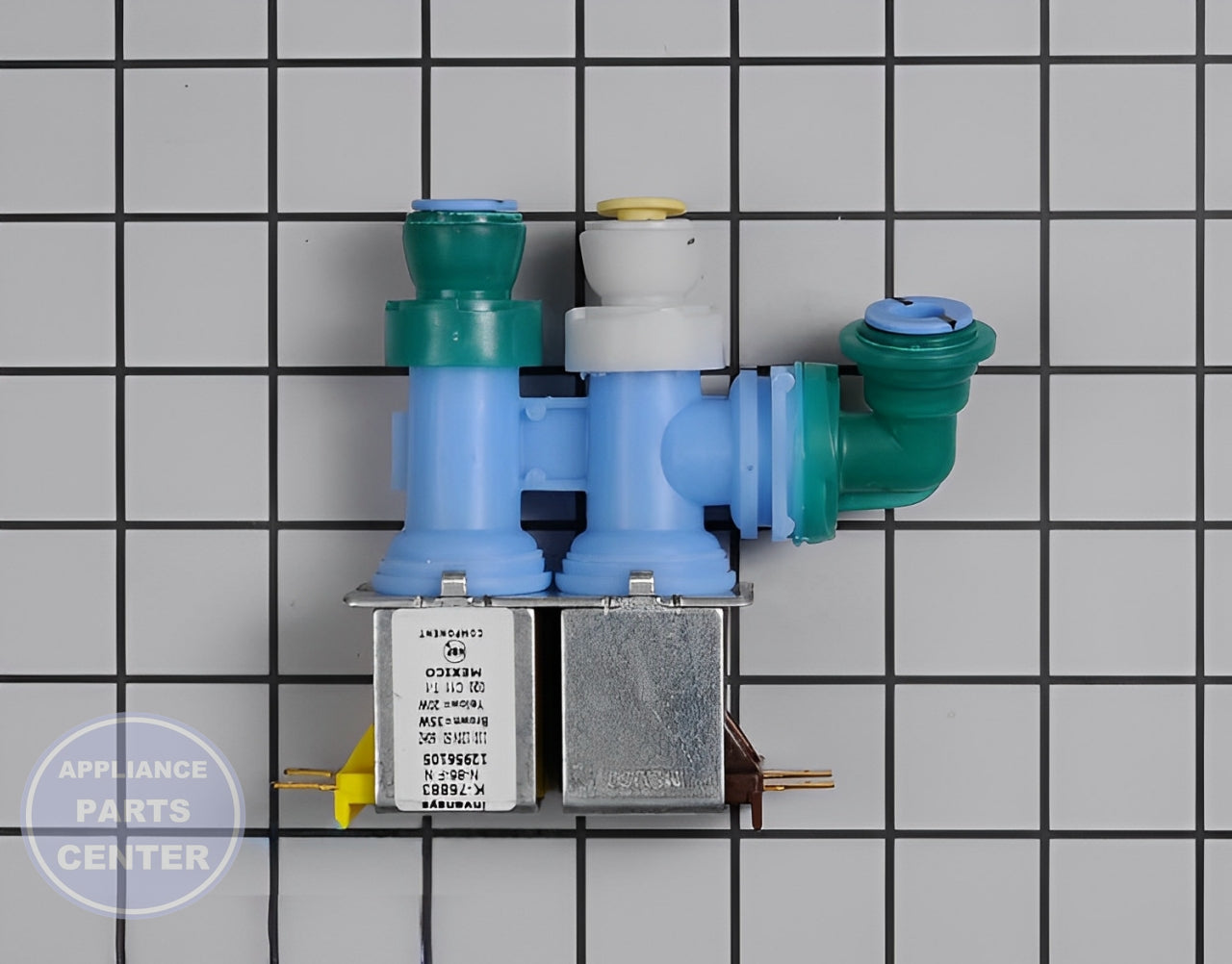 WHIRLPOOL REFRIGERATOR VALVE WP12956105 - Main view showing water flow optimization for WPL Refrigerator models