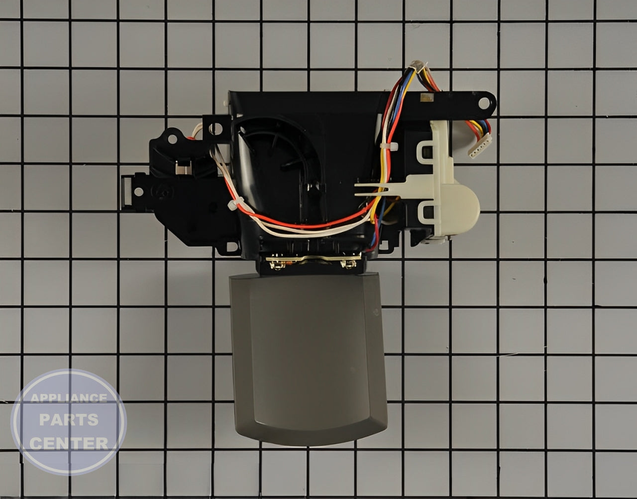 WHIRLPOOL REFRIGERATOR CHUTE WP13005706 - Side view with precise measurements and specs
