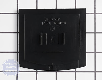 WHIRLPOOL DISPENSER DOOR WP2180353 - Detailed view of heavy-duty construction