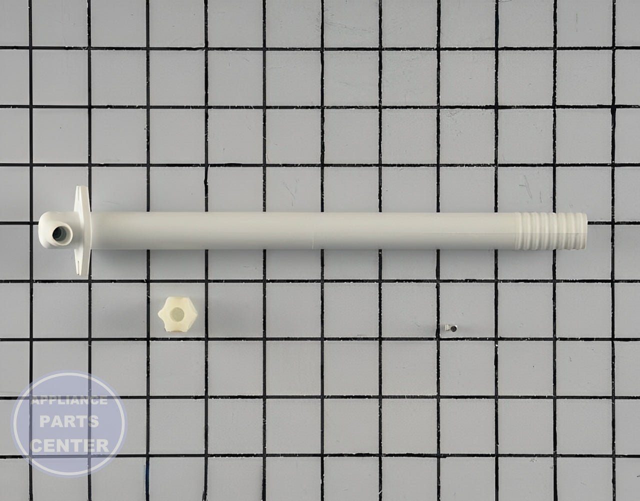 WHIRLPOOL FILL TUBE WP2196157 - Side view with durable material specifications