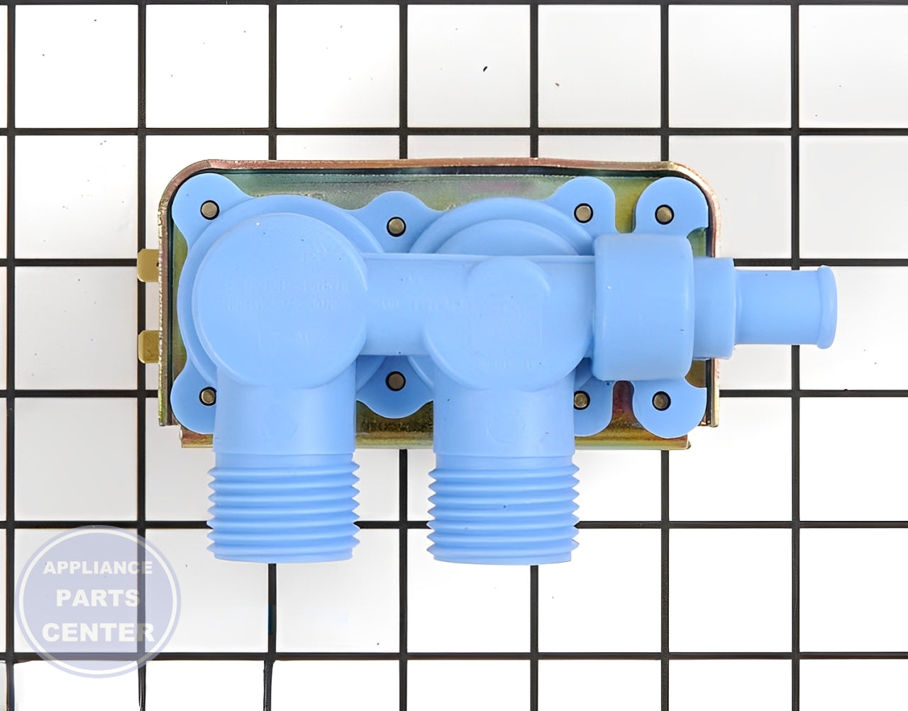WHIRLPOOL WATER VALVE WP22001274 - Side view with 1000 gallons per hour capacity