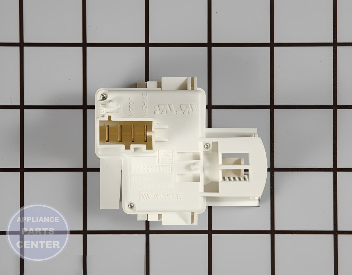 Maytag Lid Switch Assembly WP22004243 - Main view showing secure lid locking for various Maytag models