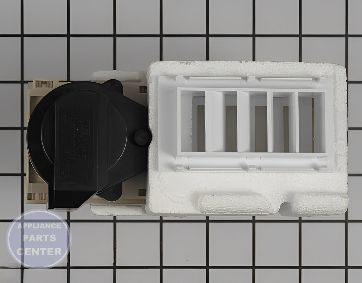 WHIRLPOOL DAMPER CONTROL ASSEMBLY WP2216112 - Installation in WPL Refrigerator showing key mounting points