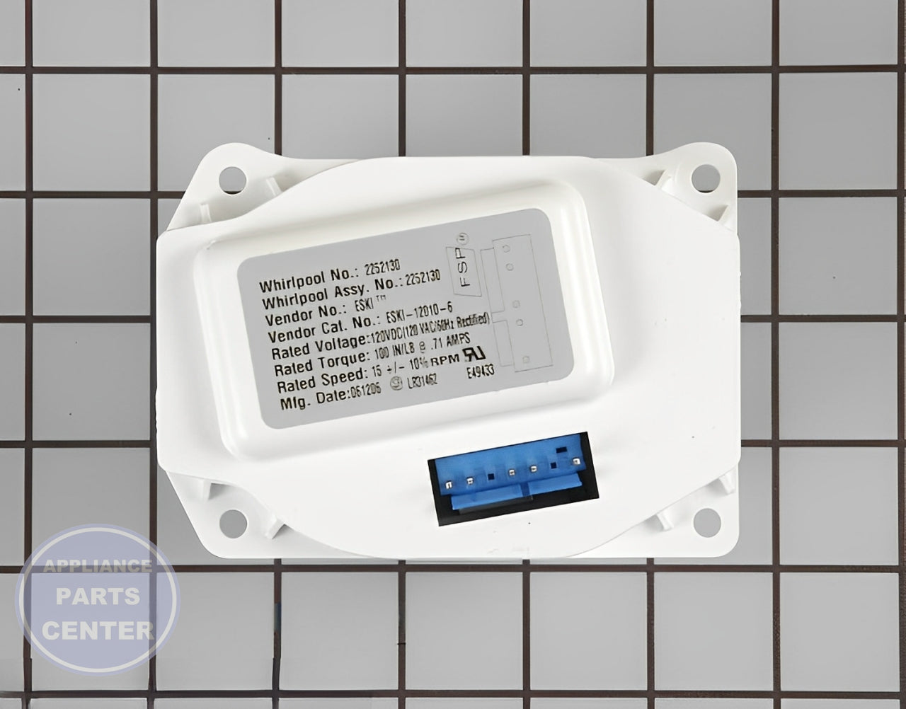 WHIRLPOOL REFRIGERATOR MOTOR WP2252130 - Main view showing efficient cooling for WPL Refrigerators