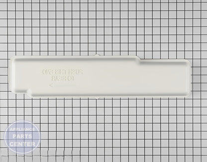 WHIRLPOOL REFRIGERATOR EVAPORATOR TRAY WP2254574 - Side view with precise measurements