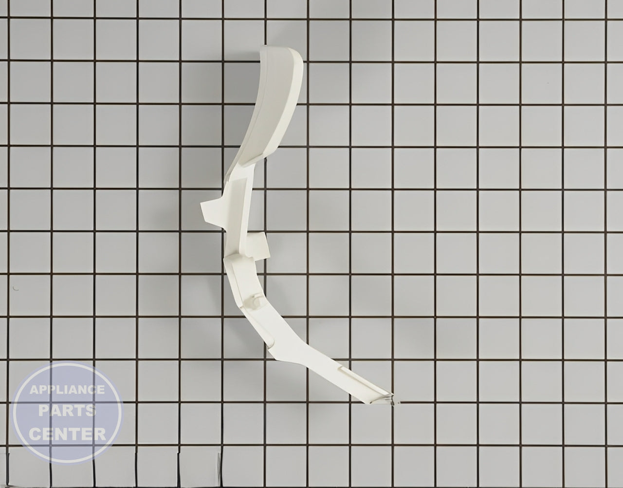 WHIRLPOOL REFRIGERATOR DISPENSER ARM WP2255432W - Side view with dimensions and specifications