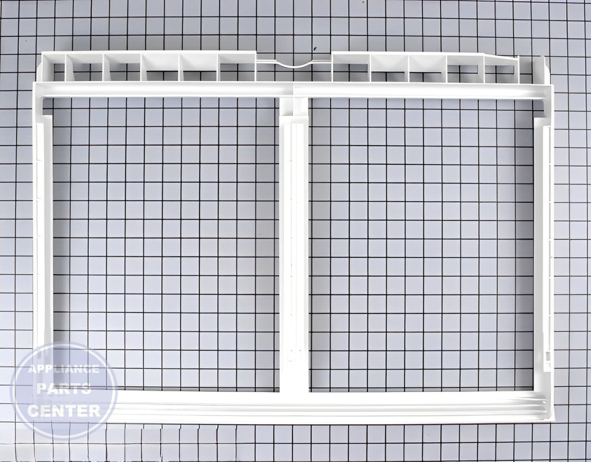Crisper Cover WP2314549 - Detailed view of sturdy shelf support construction