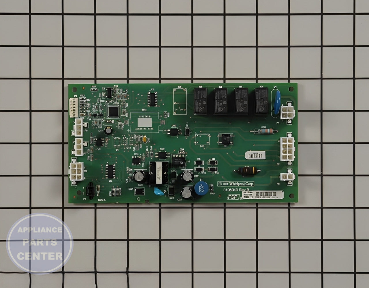 WHIRLPOOL REFRIGERATOR ELECTRONIC CONTROL BOARD WP2318054 - Main view showing circuit components for WPL Refrigerator models