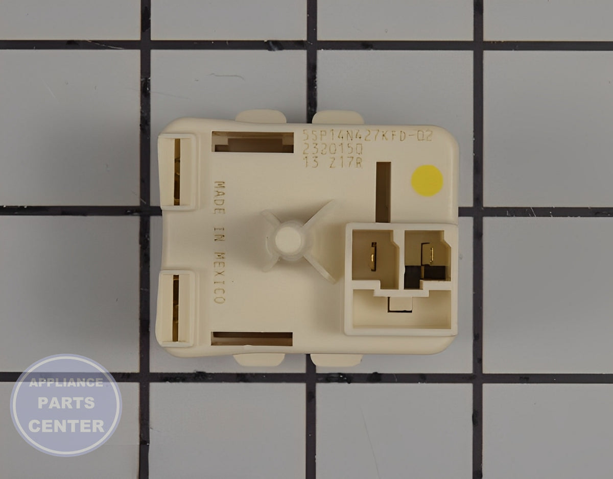 Amana Start Device WP2320150 - Installation in specific model showcasing key mounting points