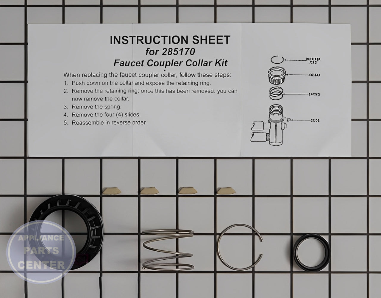 WHIRLPOOL COLLAR WP285170 - Main view showing secure connection for hoses and fittings for WPL Dryer, Dishwasher, or Washing Machine