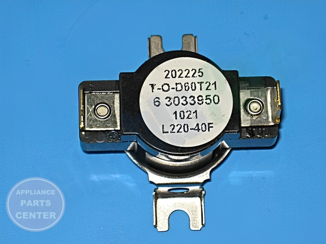 WHIRLPOOL THERMOSTAT WP303395 - Detailed view of temperature control details
