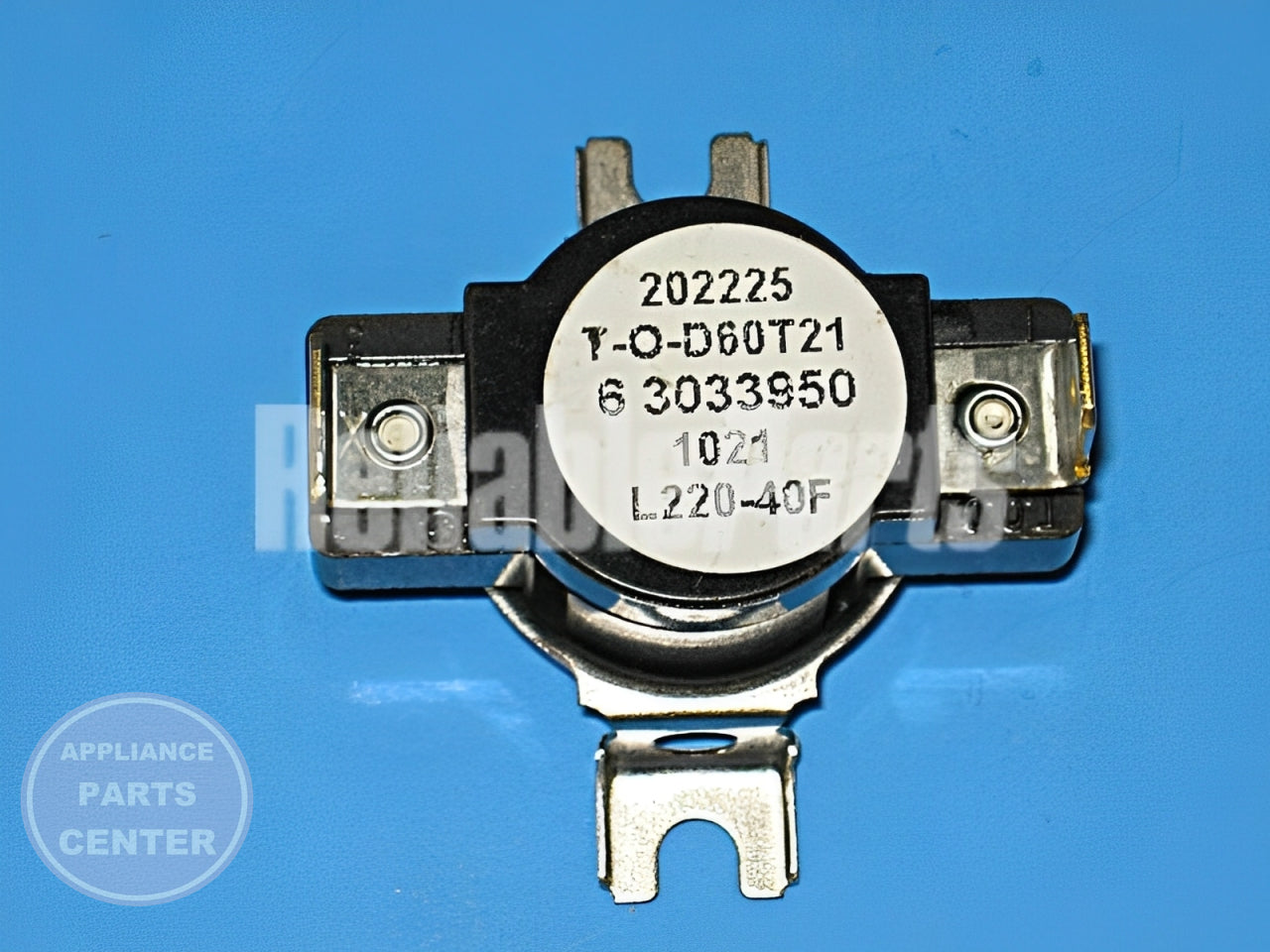 WHIRLPOOL THERMOSTAT WP303395 - Main view showing temperature control for specific models