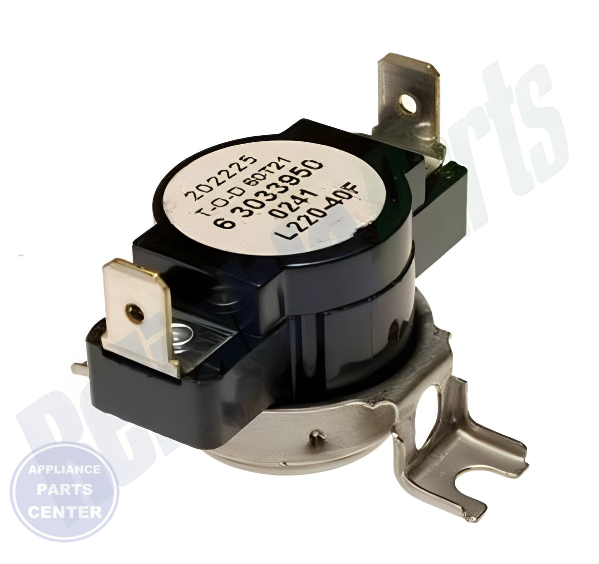 WHIRLPOOL THERMOSTAT WP303395 - Installation in specific model showing mounting points