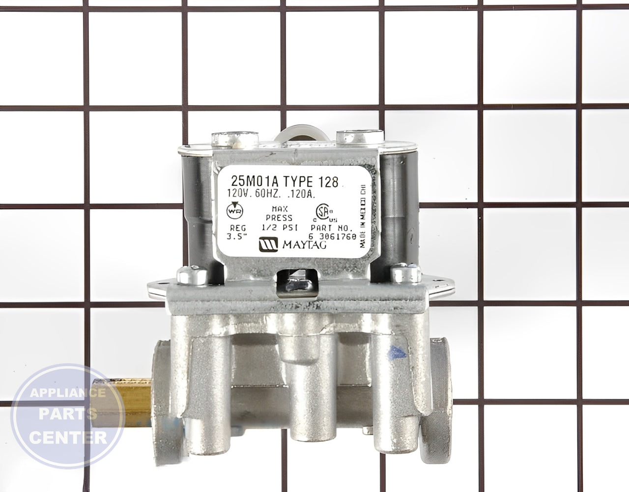 WHIRLPOOL GAS VALVE WP306176 - Detailed view of gas control mechanism