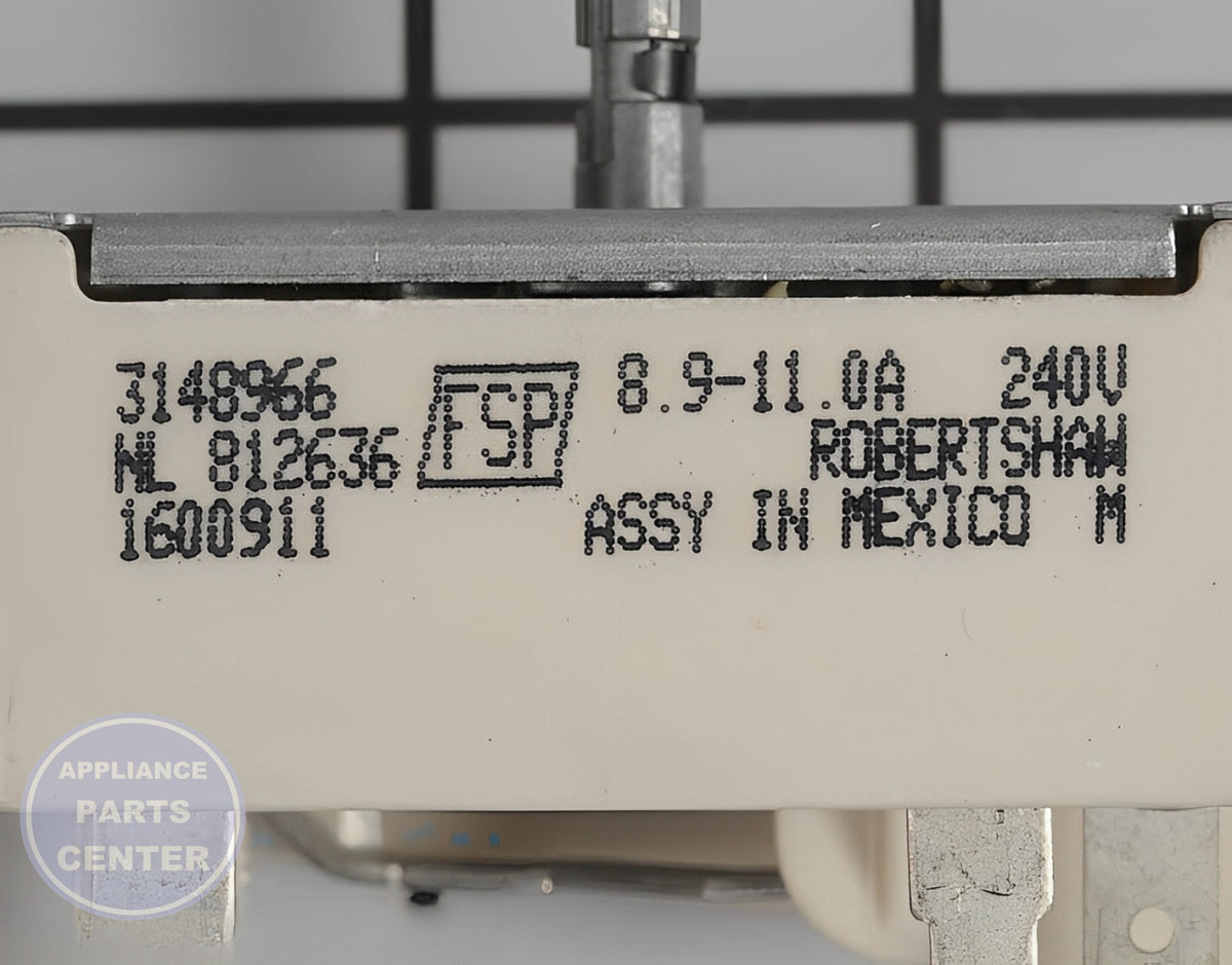 Surface Element Switch WP3148966 - Side view with 15 amps capacity
