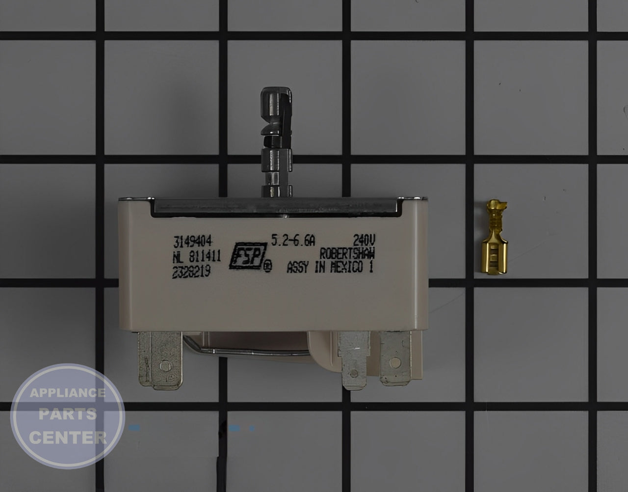 WHIRLPOOL OVEN SURFACE ELEMENT SWITCH WP3149404 - Main view showing the control panel for various models