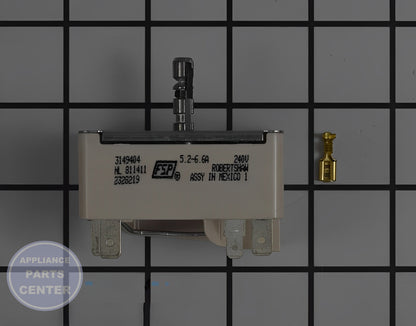 WHIRLPOOL OVEN SURFACE ELEMENT SWITCH WP3149404 - Main view showing the control panel for various models
