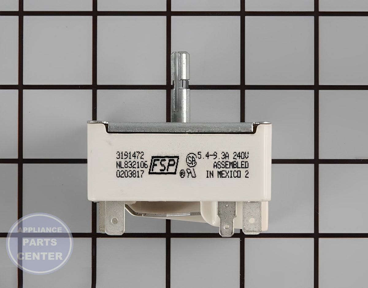 WHIRLPOOL INFINITE SWITCH WP3191472 - Detailed view of key technical details for accurate temperature control
