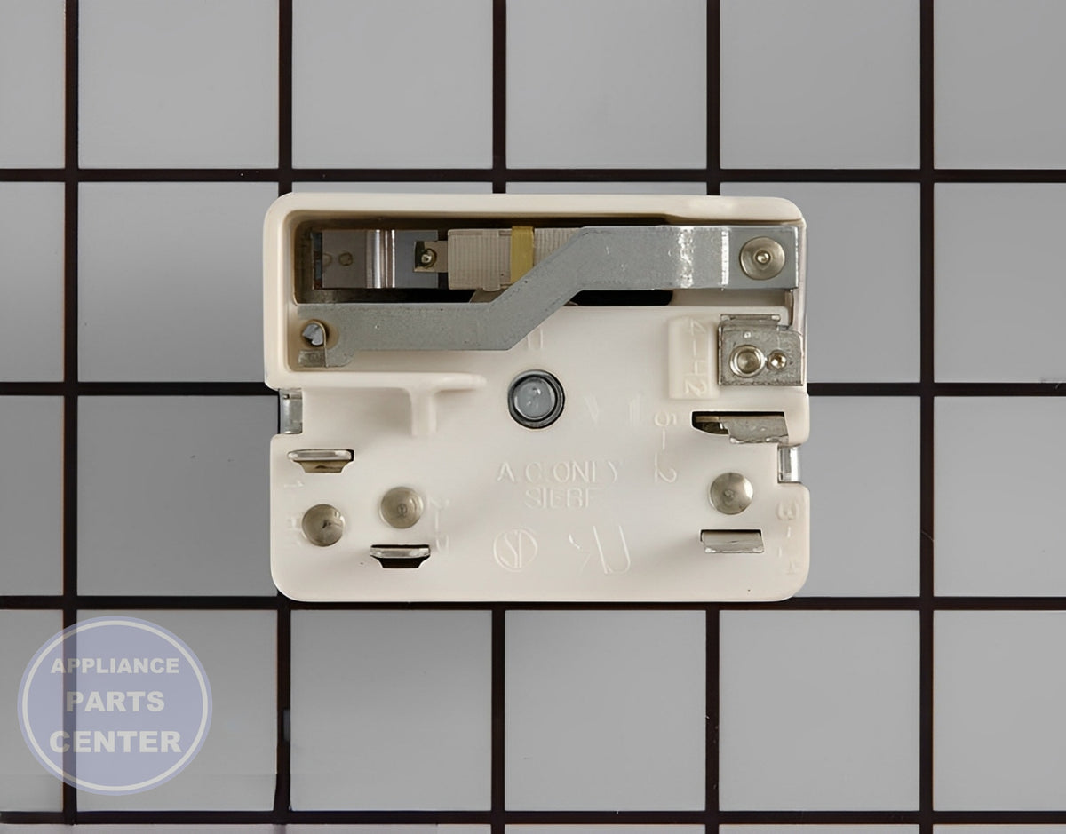 WHIRLPOOL INFINITE SWITCH WP3191472 - Side view with precise measurements and technical specs