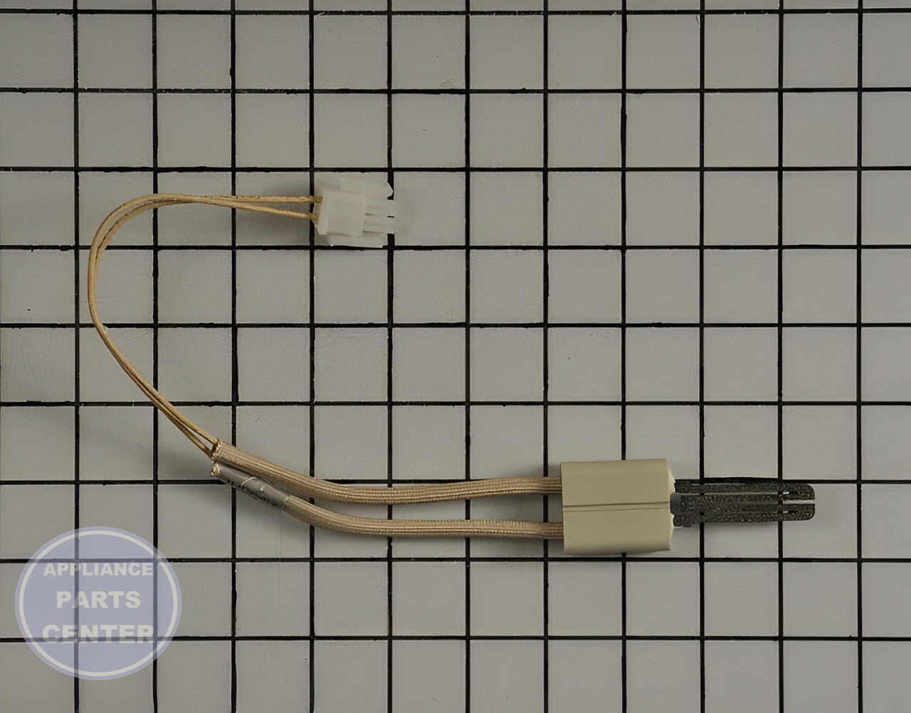 WHIRLPOOL IGNITER ASSEMBLY WP31940001 - Side view with 2000°F temperature support