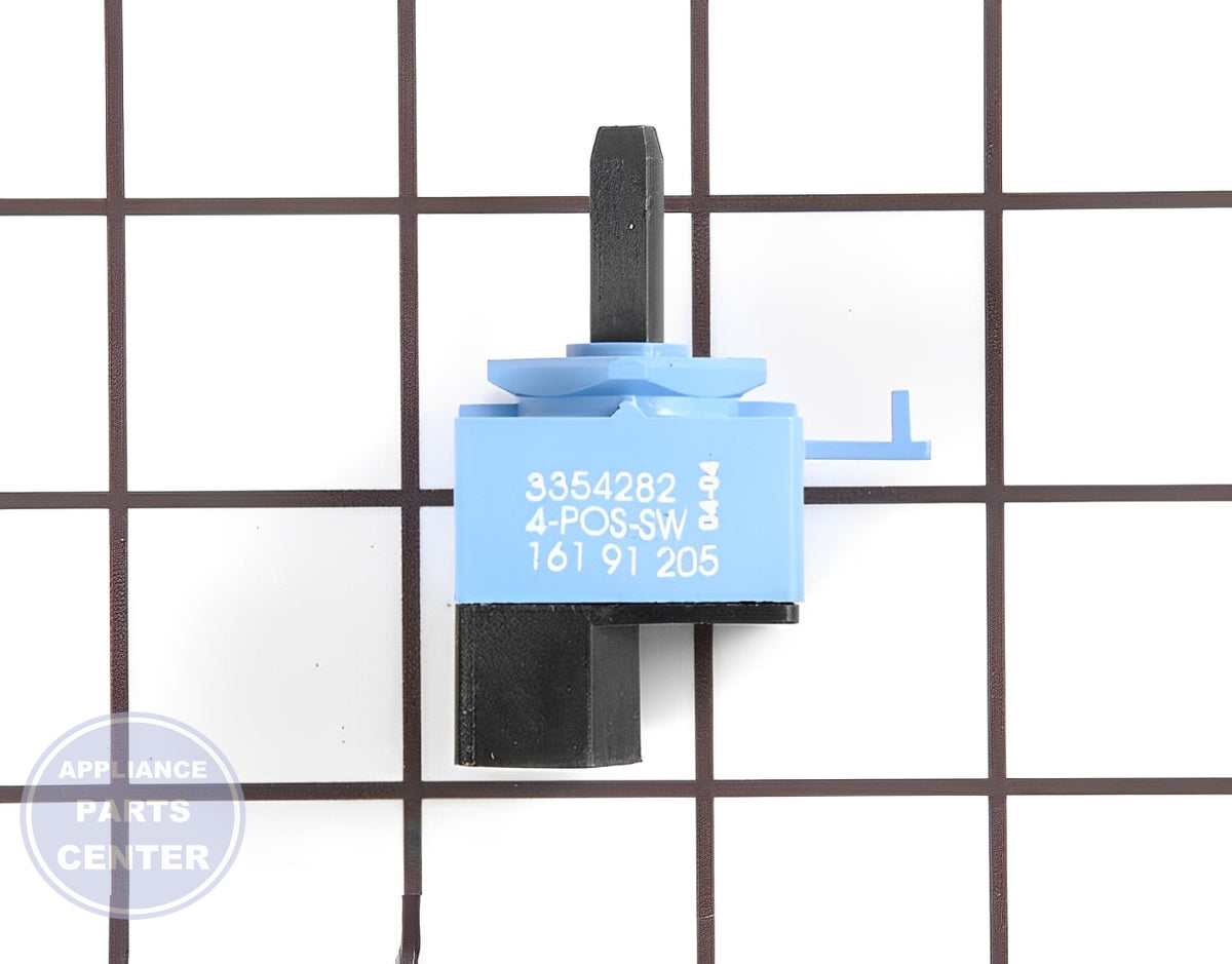 Whirlpool Selector Switch WP3354282 - Main view showing seamless operation for Whirlpool and Kenmore models