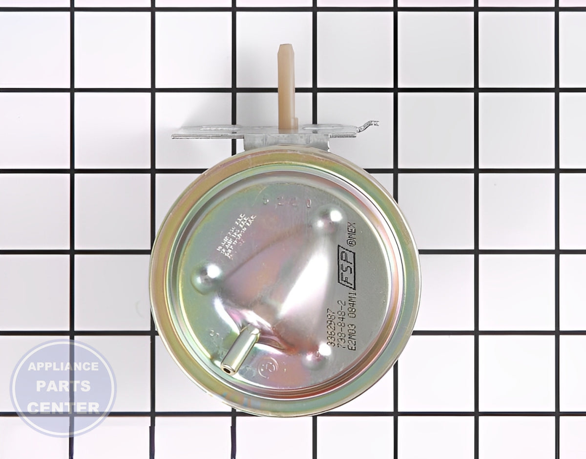 Whirlpool Pressure Switch WP3362987 - Main view showing 10 lbs pressure support for Whirlpool, Kenmore, and Roper models