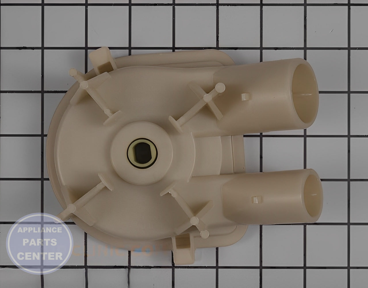 WHIRLPOOL Washer Drain Pump WP3363394 - Installation in WPL Washing Machine showing key mounting points