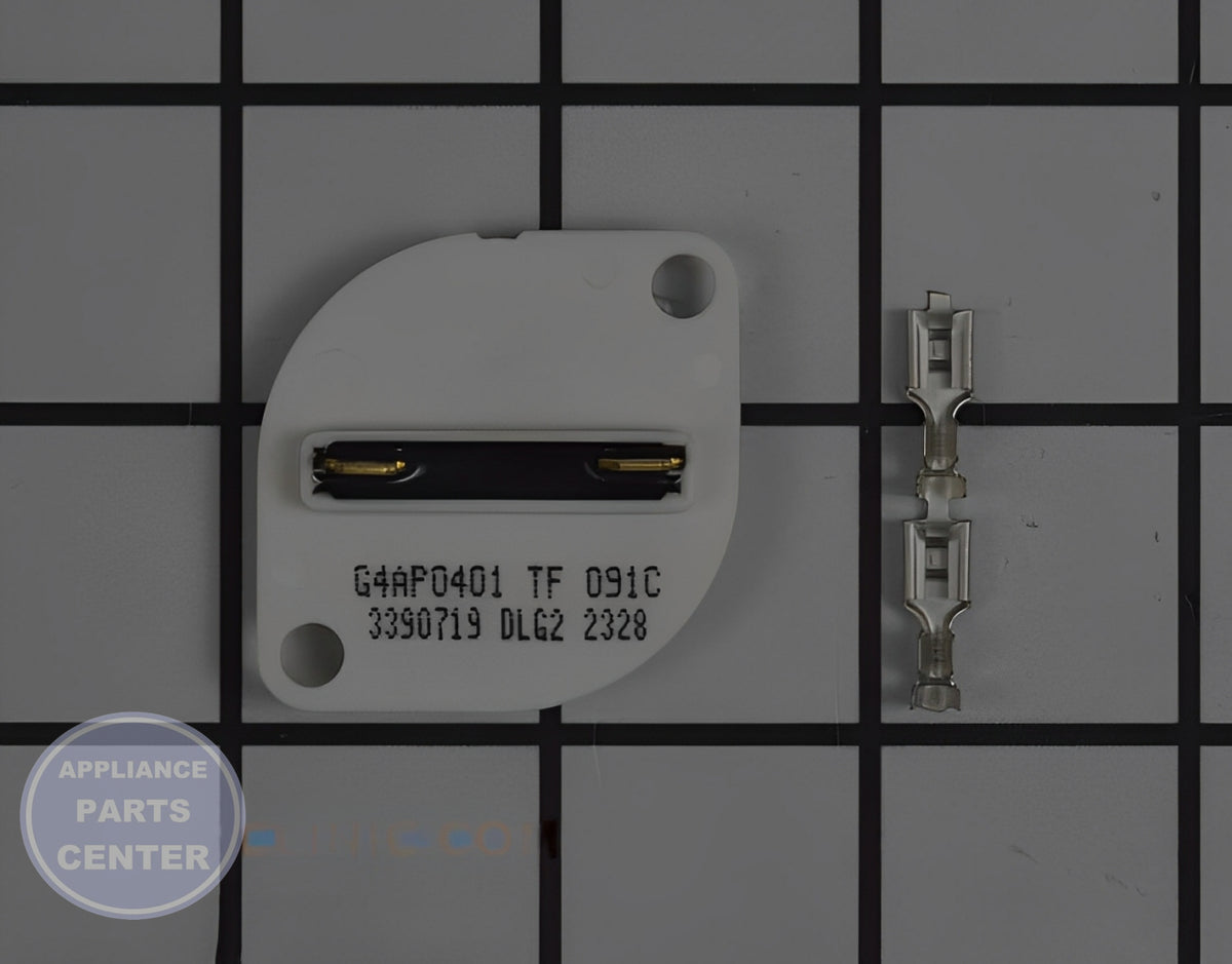WHIRLPOOL DRYER THERMAL FUSE WP3390719 - Main view showing vital safety feature for WPL models
