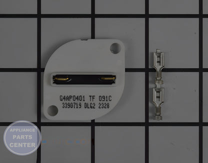 WHIRLPOOL DRYER THERMAL FUSE WP3390719 - Main view showing vital safety feature for WPL models