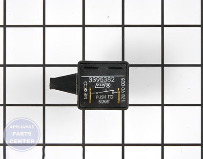 WHIRLPOOL SWITCH PUSH TO START WP3395382 - Main view showing push button design for Whirlpool Dryer models