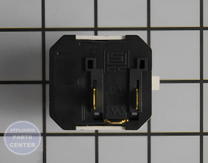 WHIRLPOOL PUSH TO START SWITCH WP3398094 - Side view with precise specifications for seamless fitting