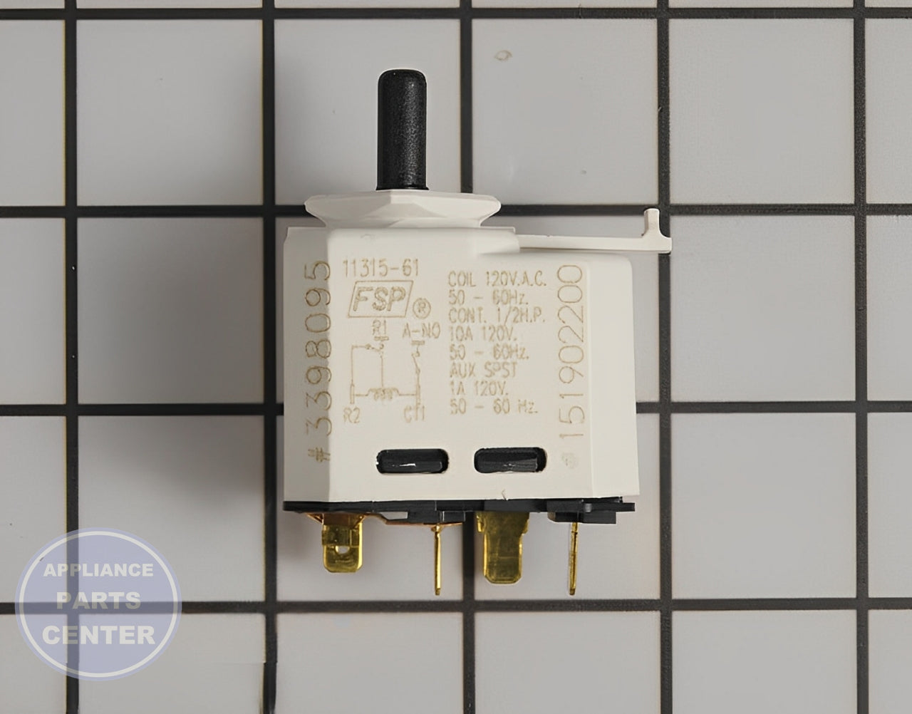 WHIRLPOOL DRYER START RELAY WP3398095 - Main view showing efficient operation for specific models