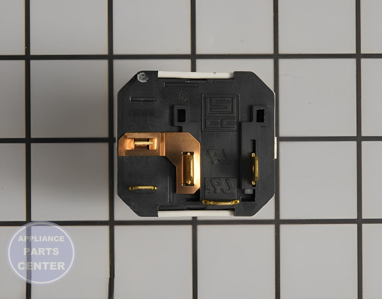 WHIRLPOOL DRYER START RELAY WP3398095 - Side view with precise measurements