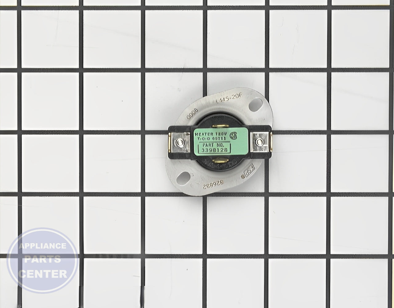 WHIRLPOOL CYCLING THERMOSTAT WP3398128 - Main view showing temperature control for WPL Dryer/Washer Combo models