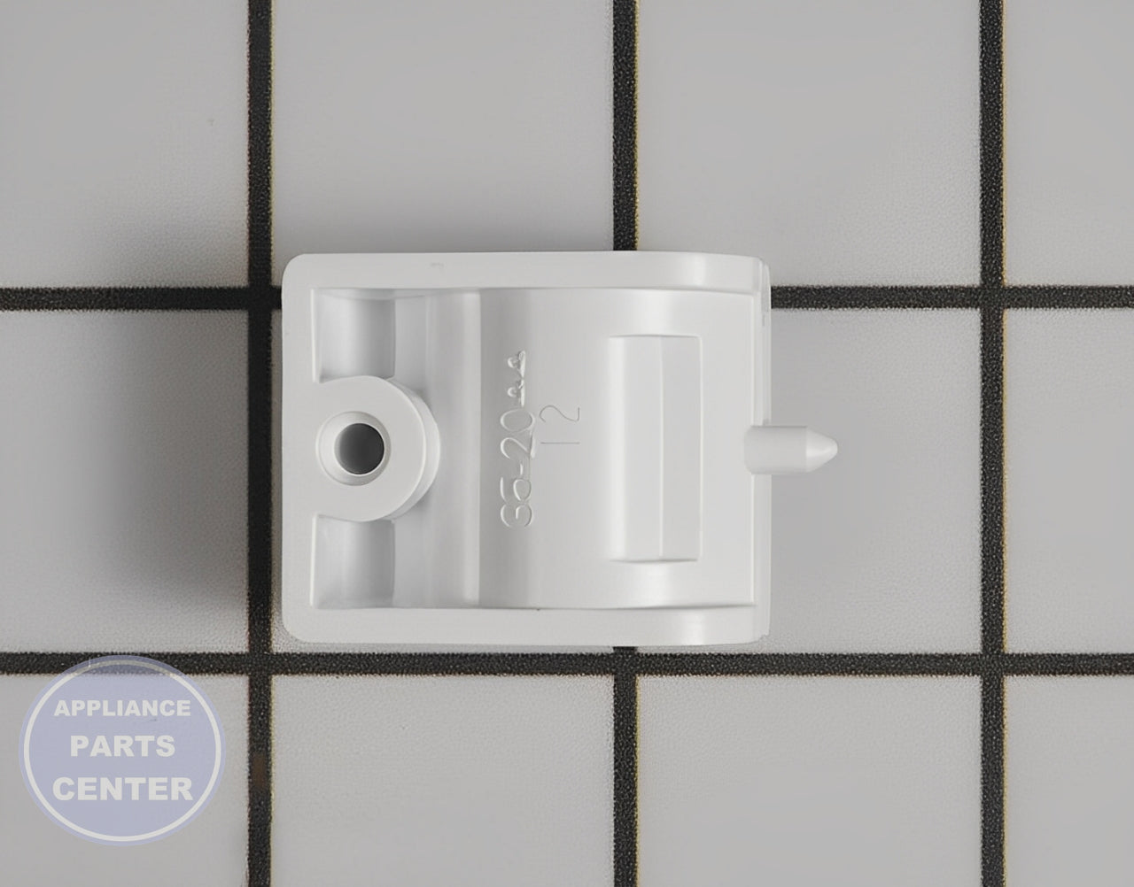 WHIRLPOOL LID HINGE WP35-2044 - Side view with precise measurements