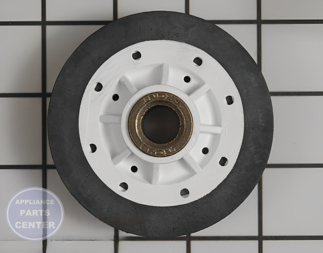WHIRLPOOL Dryer Drum Support Roller WP37001042 - Main view showing sturdy construction for WPL Dryers