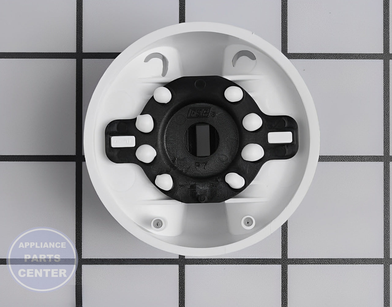WHIRLPOOL KNOB WP3950715 - Side view with exact measurements and specs
