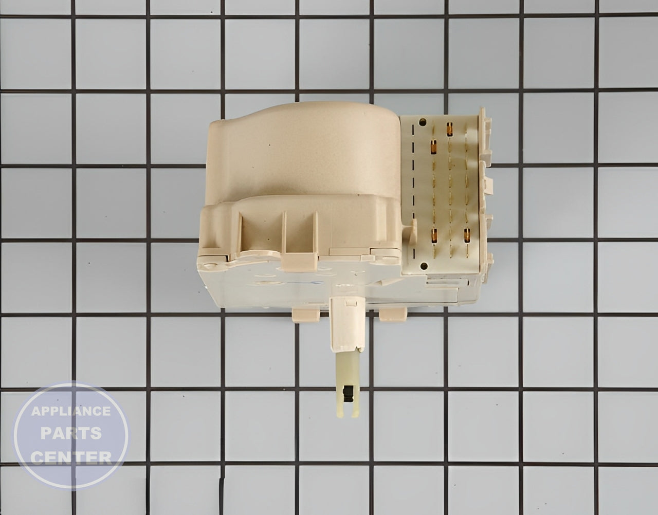 WHIRLPOOL TIMER WP3952379 - Side view with durable circuit board & timer design