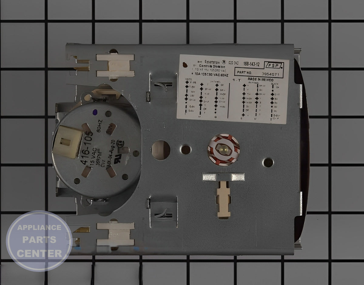 Whirlpool Timer WP3954071 - Main view showing circuit board for Whirlpool, Kenmore, and Inglis models