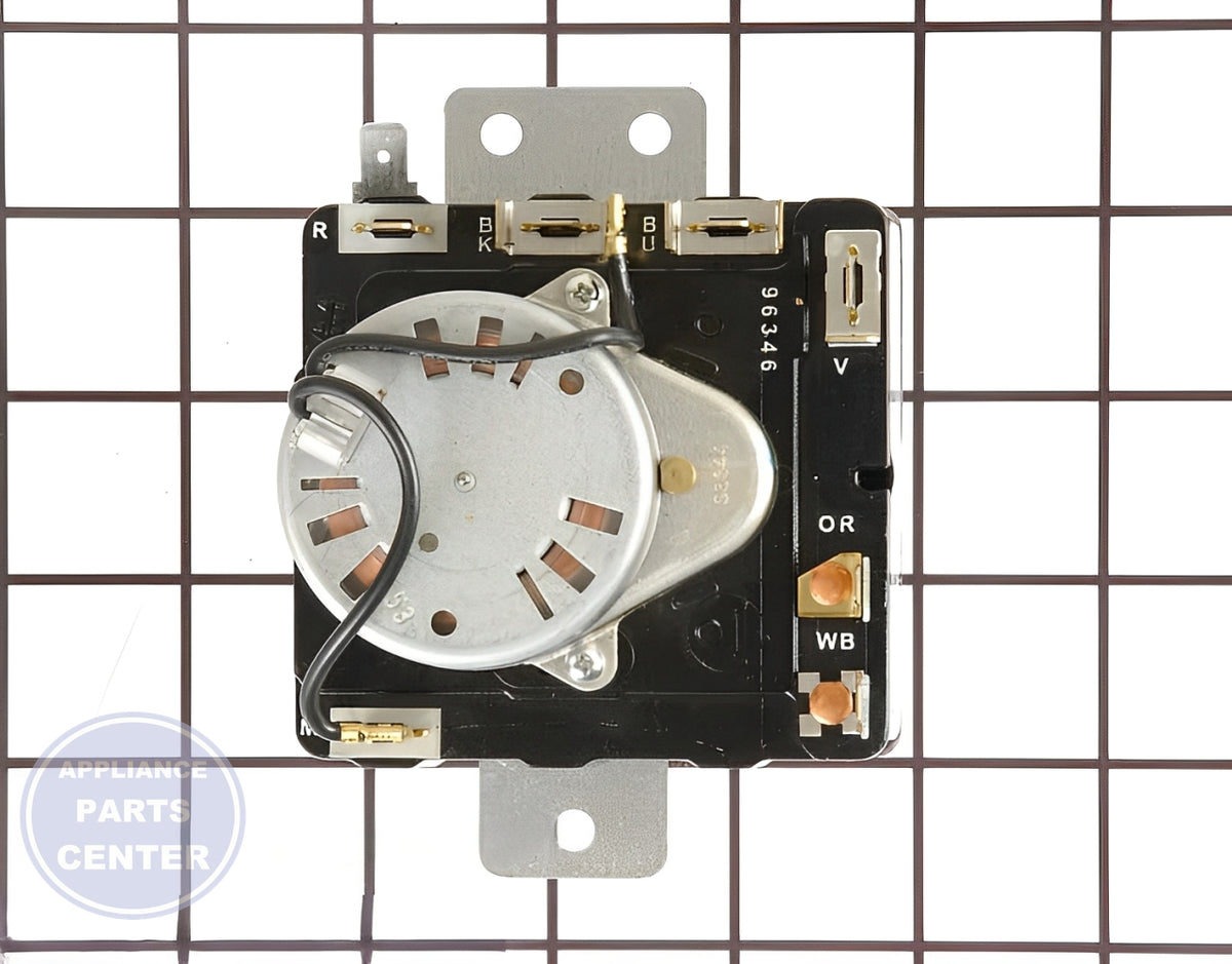 Whirlpool Timer WP3976568 - Main view showing precise cycle timing for Whirlpool, Kenmore, Roper, Estate models